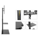TV Floor Stand With Single Shelf - SH 18FS (Fits Most 37" ~ 70" Screen, Weight Capacity 40kg) - TUZZUT Qatar Online Shopping