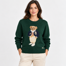 Dark Green Teddy Bear Knit Sweater YD109