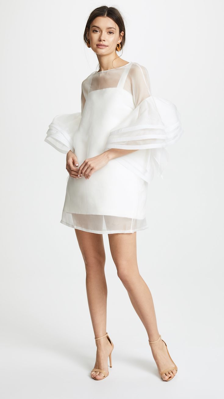 Sleeves Loose Round-Neck Mini Dresses 155191