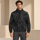 Men’s Black High-Collar Zip-Up Jacket NS88