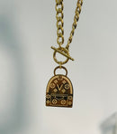 Stainless Steel Necklace For Women And Men Thick Chain Choker Necklace Coin Pendant Necklace - Tuzzut.com Qatar Online Shopping