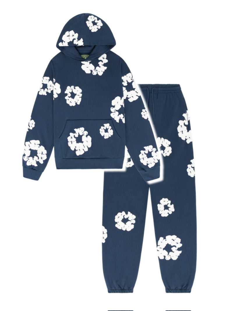 Denim Tears Tracksuit Navy B-8409 - TUZZUT Qatar Online Shopping