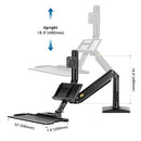 Gas Spring Floating Sit-Stand Single Monitor Desktop Mount - NB 35W (Fits Most 19" ~ 27") - Tuzzut.com Qatar Online Shopping