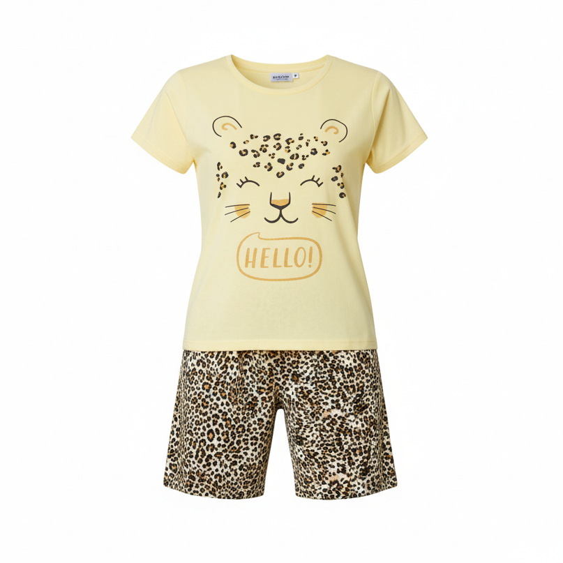 Women's Sleepwear Playful Prints for Cozy Nights Set W142 Women's Sleepwear Playful Prints for Cozy Nights Set W142