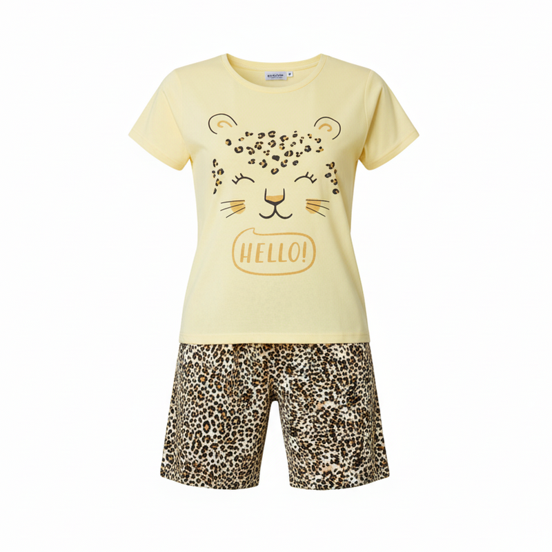 Women's Sleepwear Playful Prints for Cozy Nights Set W142 - TUZZUT Qatar Online Shopping