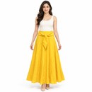 Women’s Golden Yellow Tie-Waist Maxi Skirt S4097431