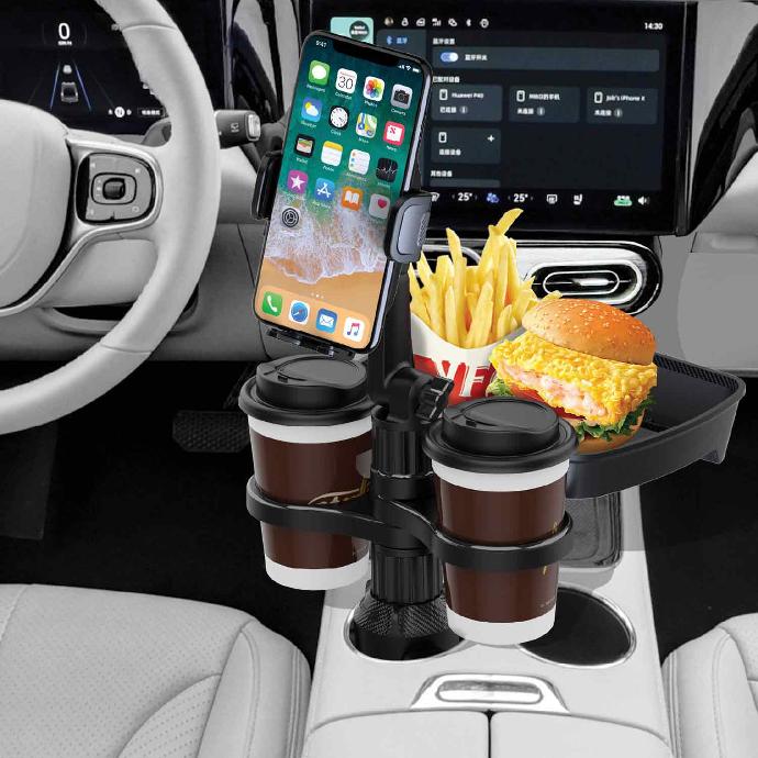 Green Lion Multi Functional Car Mobile Holder + CUP Holder + Food Tray - TUZZUT Qatar Online Shopping
