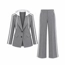 Women's gray suit, jacket and pants 128179