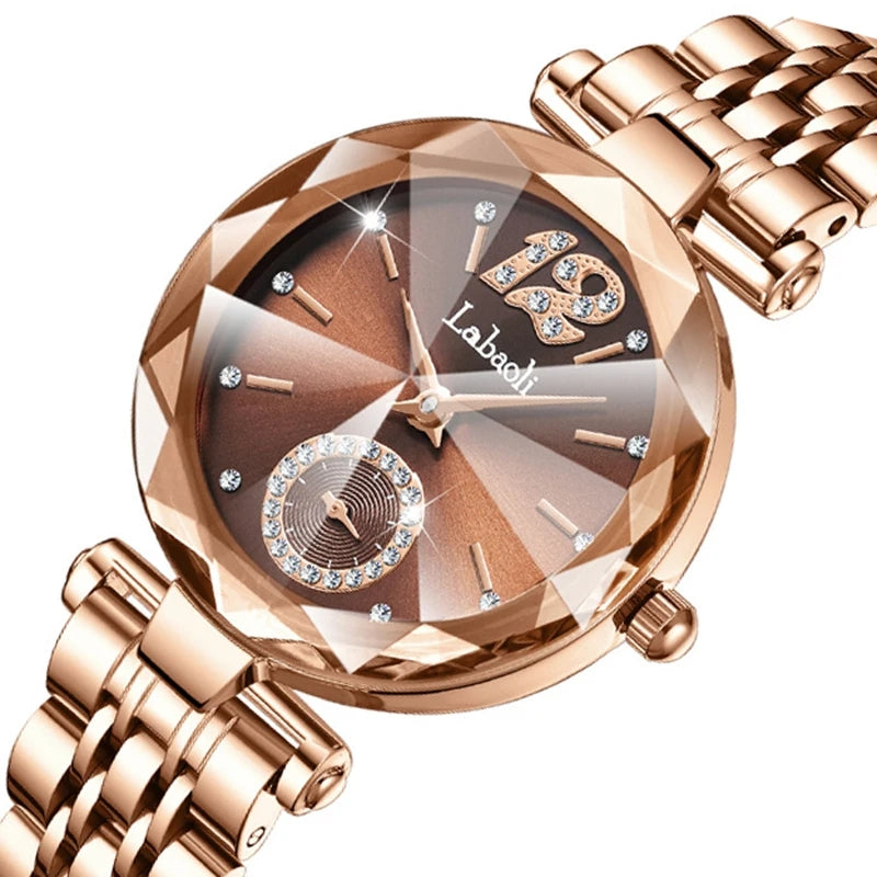 Luxury Jewelry Design Rose Gold Lady Wristwatch LA290 - TUZZUT Qatar Online Shopping