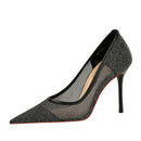 Luxury Mesh Lace Pointed-toe Shoes S511562492 - TUZZUT Qatar Online Shopping