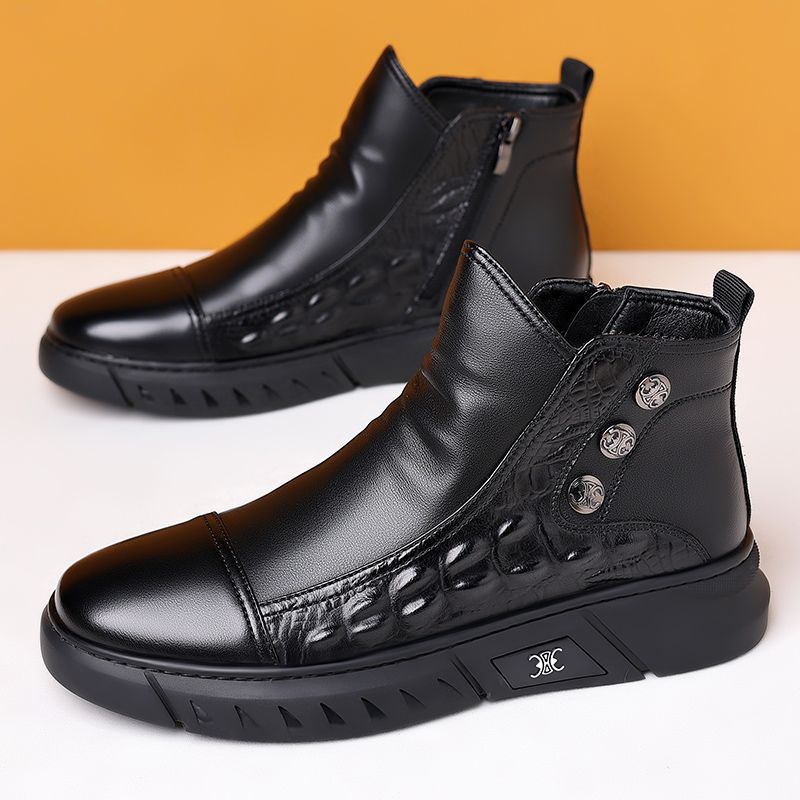 Formal Black Comfort Autumn Spring Pump Soft Side Zip Shoes FS35 Formal Black Comfort Autumn Spring Pump Soft Side Zip Shoes FS35