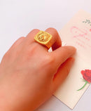 Tiger Face Gold Men's Ring MR9639 - TUZZUT Qatar Online Shopping