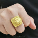 Tiger Face Gold Men's Ring MR9639 - TUZZUT Qatar Online Shopping