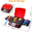 Plastic BBQ Grill Kids Toys With Pretend Smoke Sound Light Kitchen Play Set - TUZZUT Qatar Online Shopping