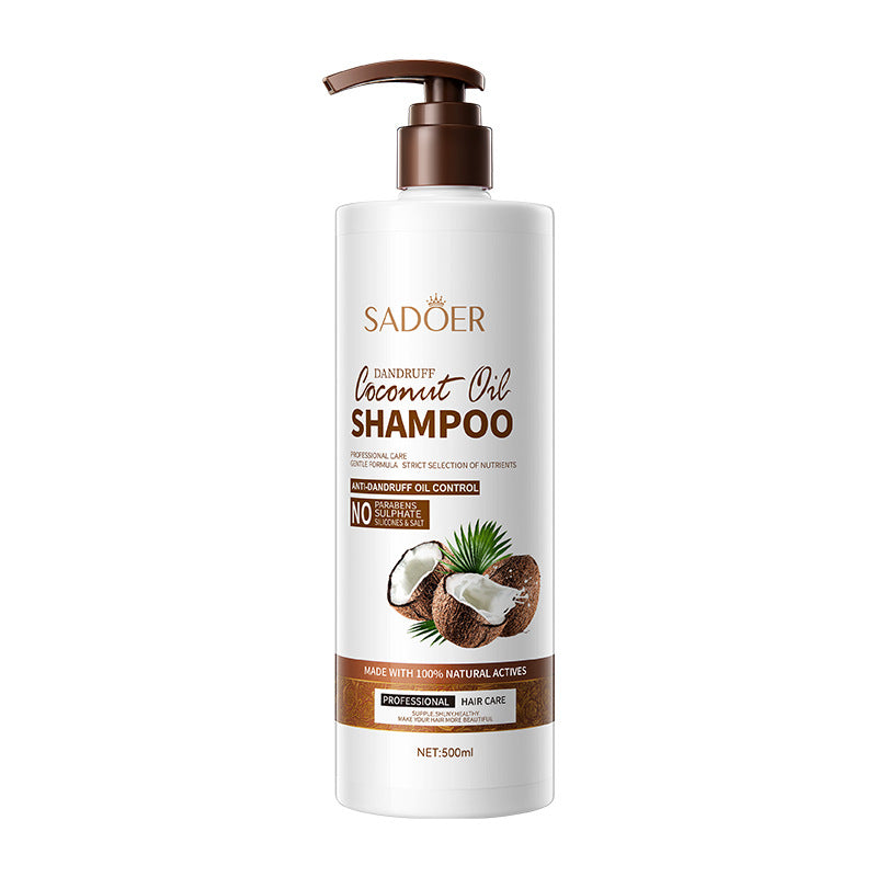 SADOER Natural Deep Cleansing Oil-control Refreshing Shine Smoothing Anti-Dandruff Coconut Oil Shampoo 500ml