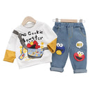 Children's Two-Piece Set Loose Cotton Sports Dress Boys 2-3 Y 1529841 - TUZZUT Qatar Online Shopping