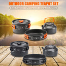 Camping Cookware Set Aluminum Nonstick Portable Outdoor Tableware Kettle Pot Cookset DS 308 - TUZZUT Qatar Online Shopping