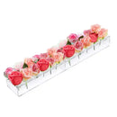 Acrylic Rectangular Flower Vase for Wedding Decoration 320S - Tuzzut.com Qatar Online Shopping
