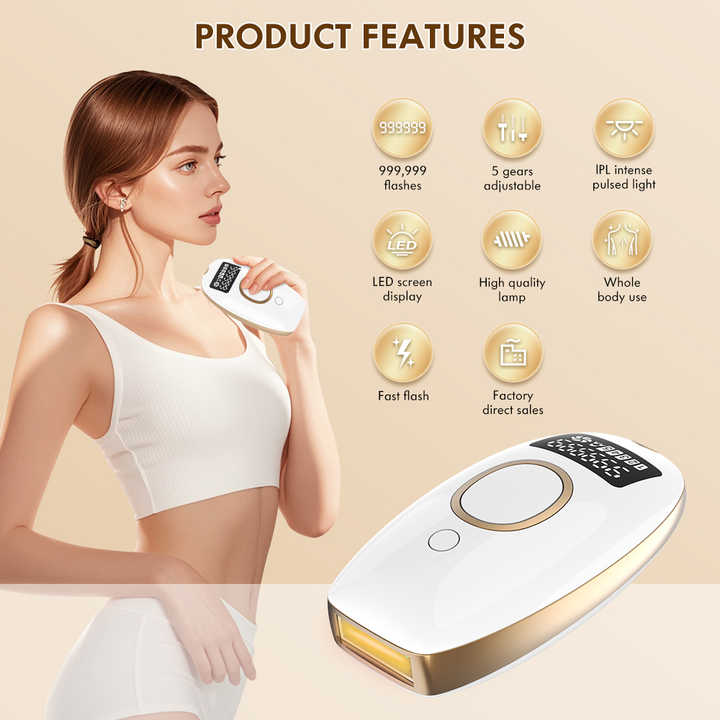 Portable Handheld IPL Laser Hair Removal Device