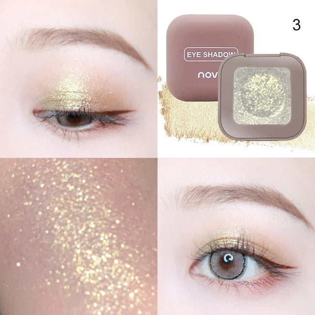 Novo Eyeshadow Palette Bright Makeup Mashed Potatoes Texture Shiny Cosmetics for Girls and Women
