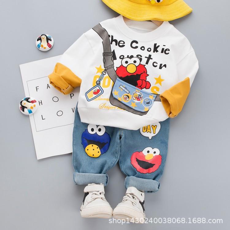 Children's Two-Piece Set Loose Cotton Sports Dress Boys 2-3 Y 1529841 Children's Two-Piece Set Loose Cotton Sports Dress Boys 2-3 Y 1529841