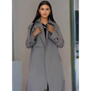 Women Abaya Windbreaker Long Wind Coat Autumn Winter Casual Outerwear 175163 - TUZZUT Qatar Online Shopping