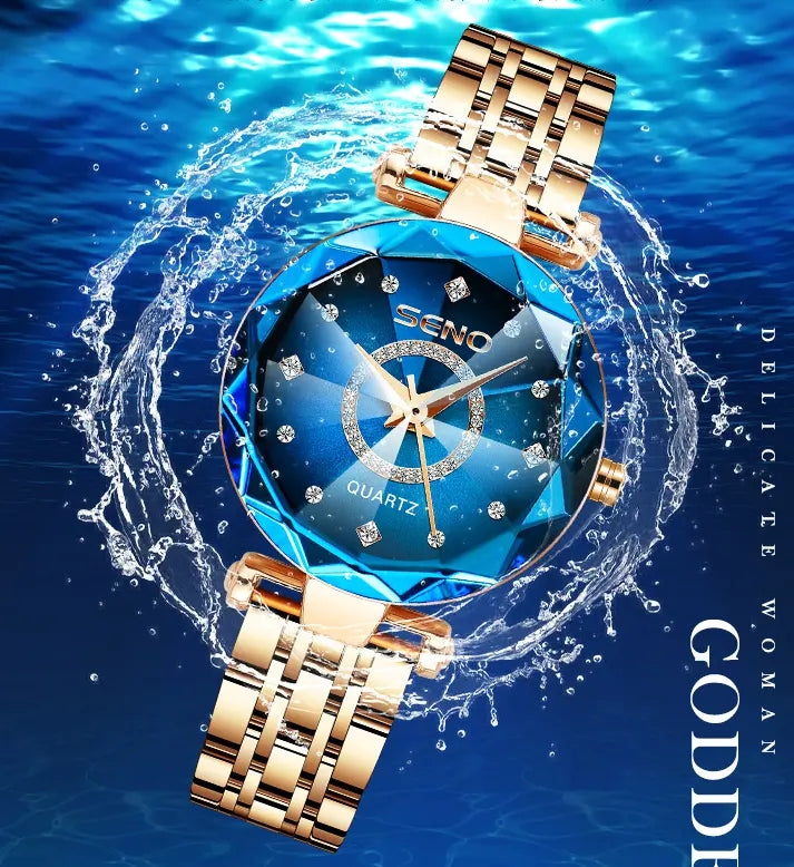 SENO Diamond Surface Bright Multi-surface Watch SN95 - TUZZUT Qatar Online Shopping