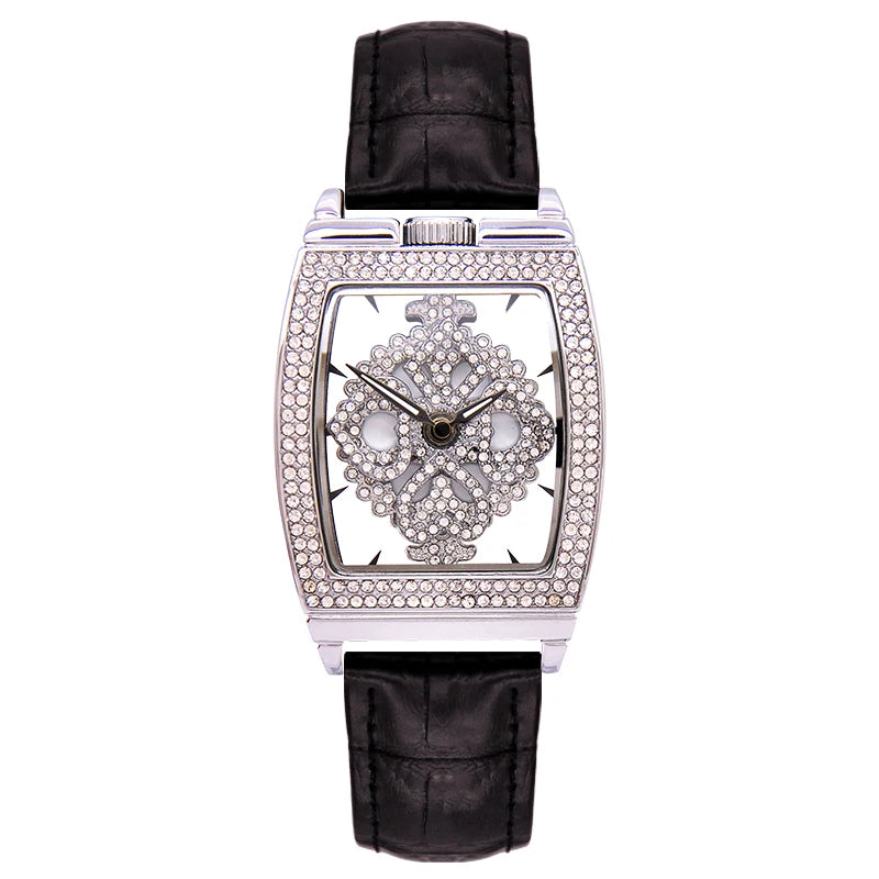 Luxury Rotating Pearl and Diamonds Watch W1701 - TUZZUT Qatar Online Shopping