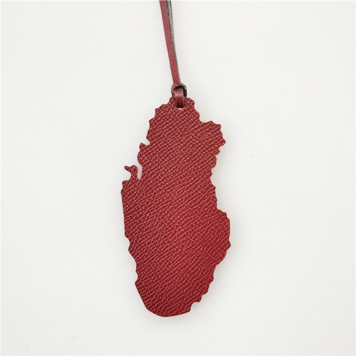 Leather Creative Qatar Map Shape Bag Pendant S2627377 Leather Creative Qatar Map Shape Bag Pendant S2627377