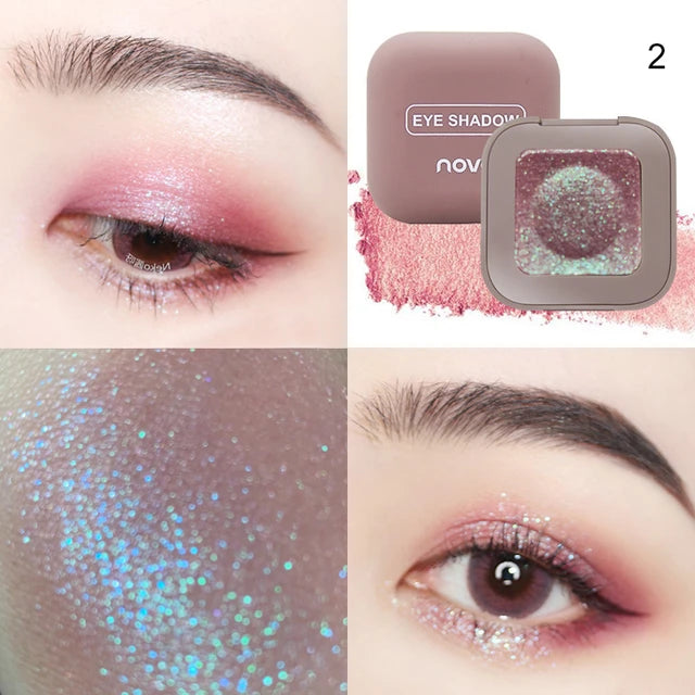 Novo Eyeshadow Palette Bright Makeup Mashed Potatoes Texture Shiny Cosmetics for Girls and Women