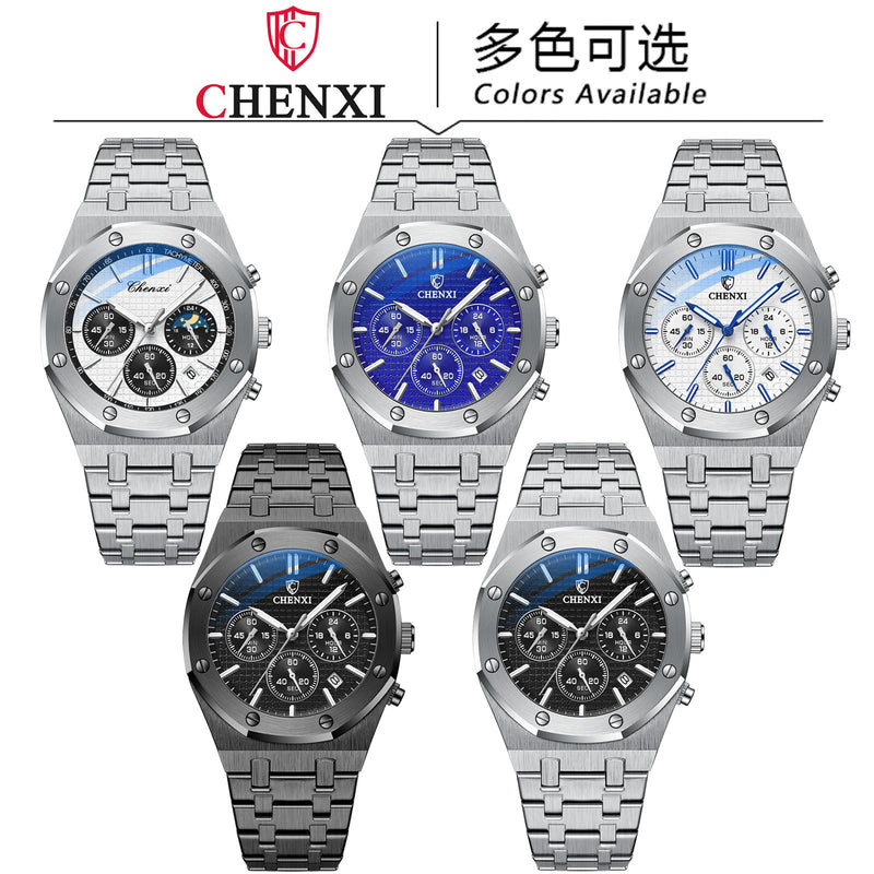 CHENXI Chronograph Date Luxury Quartz Watch CNX948 - TUZZUT Qatar Online Shopping