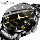 FNGEEN men's watch black steel strap W5476 - TUZZUT Qatar Online Shopping