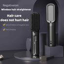 Portable Cordless Mini Hair Straightening Comb, Rechargeable Lightweight Hair Straightener Brush - WX98 - TUZZUT Qatar Online Shopping