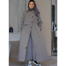 Women Abaya Windbreaker Long Wind Coat Autumn Winter Casual Outerwear 175163 - TUZZUT Qatar Online Shopping