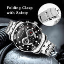 Stainless Steel Chronograph Watch for Men W5576 - TUZZUT Qatar Online Shopping