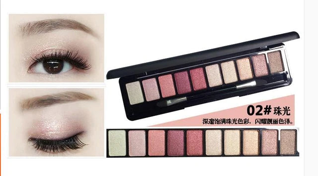 Eye Shadow Makeup Palette Light Eyeshadow Natural Make Up Cosmetics Set With Brush Mirror - Tuzzut.com Qatar Online Shopping