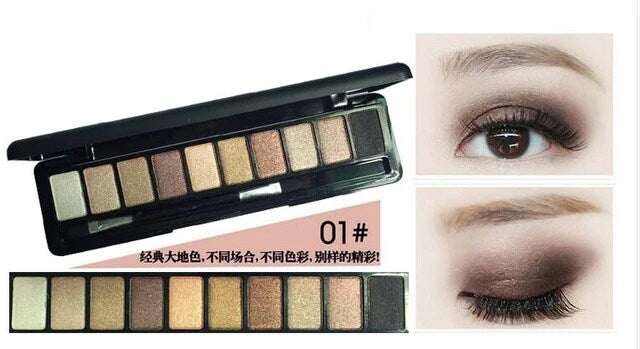 Eye Shadow Makeup Palette Light Eyeshadow Natural Make Up Cosmetics Set With Brush Mirror - Tuzzut.com Qatar Online Shopping