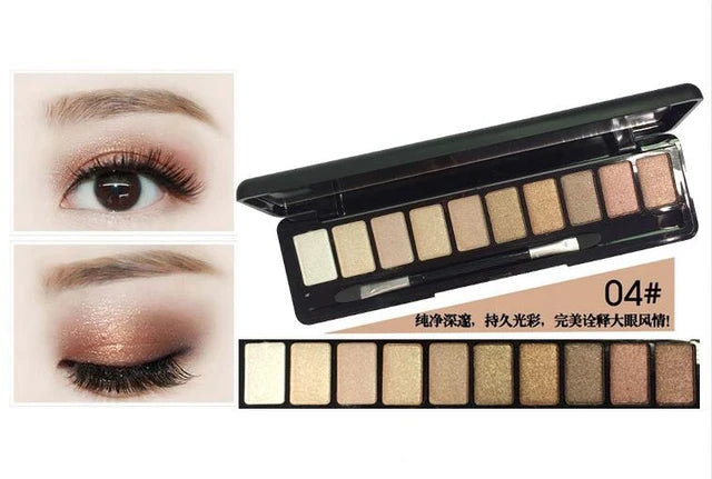 Eye Shadow Makeup Palette Light Eyeshadow Natural Make Up Cosmetics Set With Brush Mirror - Tuzzut.com Qatar Online Shopping