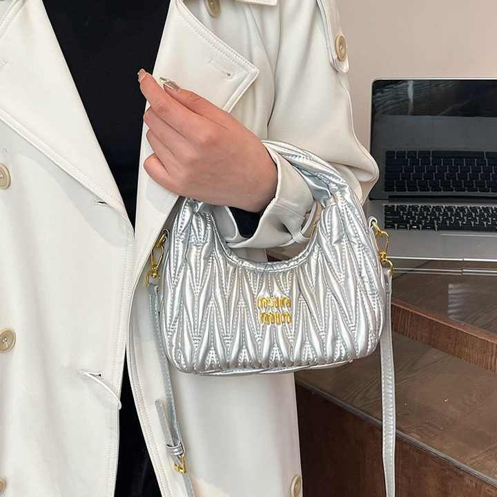 Women's Pleated  Designer Handbag 533430 - TUZZUT Qatar Online Shopping