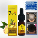 Ginger Hair Growth Essential Oil Serum Hair Regrowth 7 Days Anti-Loss Repair Strong Roots Hair Care - Tuzzut.com Qatar Online Shopping