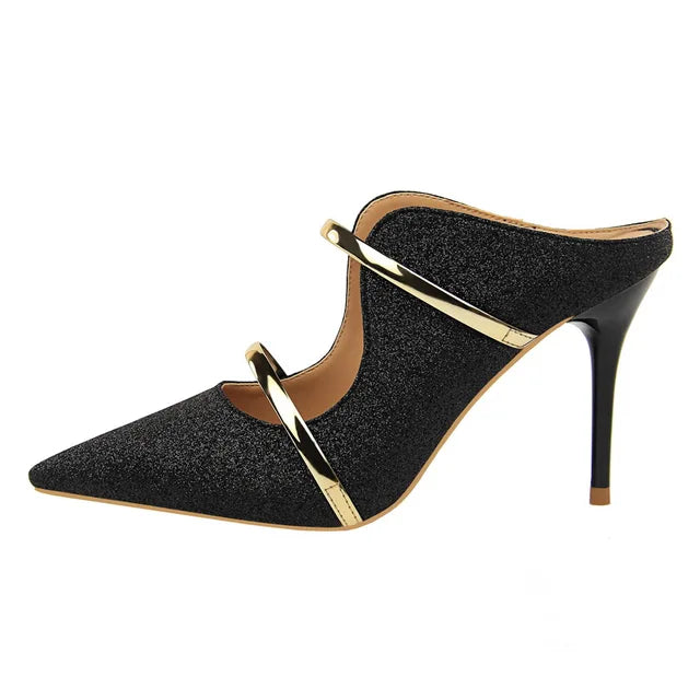 High Heels Glitter Sandals KY1788 - TUZZUT Qatar Online Shopping
