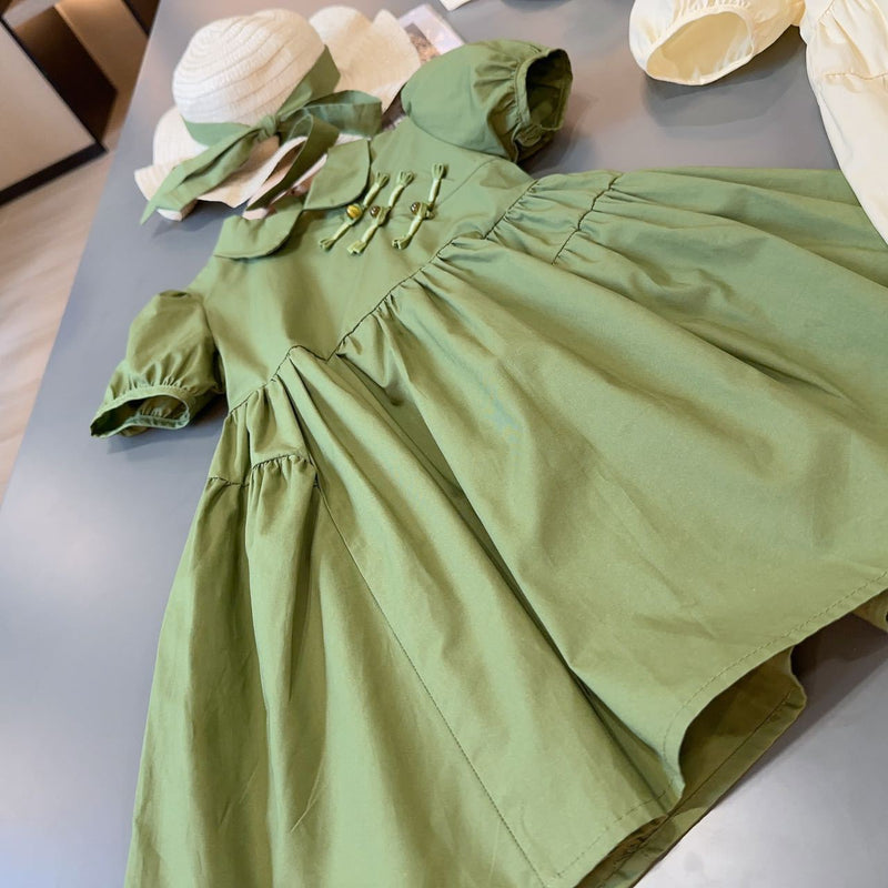 Kids Summer Fashion Chinese Style Puff Sleeve Princess A-line Dresses for Girls 1644432 - TUZZUT Qatar Online Shopping
