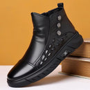 Formal Black Comfort Autumn Spring Pump Soft Side Zip Shoes FS35 - TUZZUT Qatar Online Shopping