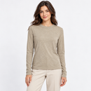 Beige Round-Neck Long-Sleeve Knit Top YD101
