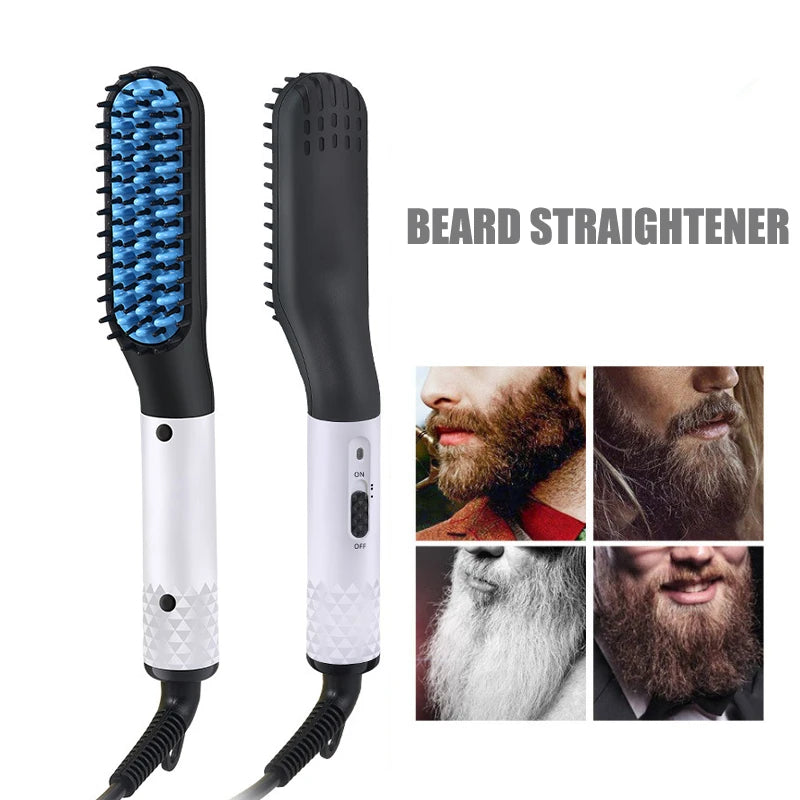 Heating Straightening Comb Hair Straightener Brush Men Quick Beard Straightener Brush Beard Styling Tools Iron Smoothing Combs S4493687