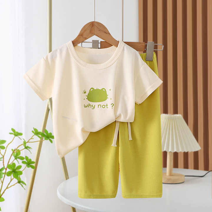 Short Sleeve Tops + Pants Casual Outfits for Girls Kids 1672542 - TUZZUT Qatar Online Shopping