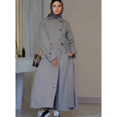 Women Abaya Windbreaker Long Wind Coat Autumn Winter Casual Outerwear 175163 - TUZZUT Qatar Online Shopping