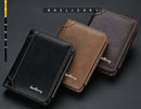 Men's PU Leather Wallets Zipper Short Design Card Holder  zd82 - TUZZUT Qatar Online Shopping