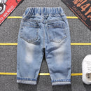 High Quality Kids Mickey Mouse Fashion Ripped Jeans Clothes Spring Autumn Baby Boys Girls Jeans Denim Pants Children Trousers X4727035 - Tuzzut.com Qatar Online Shopping