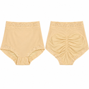 Women’s Beige High-Waist Ruched-Back Briefs K0019